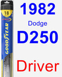 Driver Wiper Blade for 1982 Dodge D250 - Hybrid