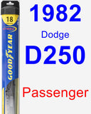 Passenger Wiper Blade for 1982 Dodge D250 - Hybrid