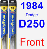 Front Wiper Blade Pack for 1984 Dodge D250 - Hybrid