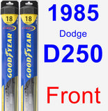 Front Wiper Blade Pack for 1985 Dodge D250 - Hybrid