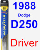 Driver Wiper Blade for 1988 Dodge D250 - Hybrid