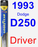 Driver Wiper Blade for 1993 Dodge D250 - Hybrid