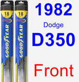 Front Wiper Blade Pack for 1982 Dodge D350 - Hybrid