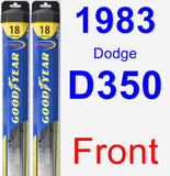 Front Wiper Blade Pack for 1983 Dodge D350 - Hybrid