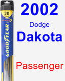 Passenger Wiper Blade for 2002 Dodge Dakota - Hybrid