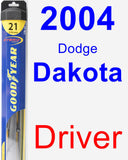 Driver Wiper Blade for 2004 Dodge Dakota - Hybrid