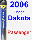 Passenger Wiper Blade for 2006 Dodge Dakota - Hybrid