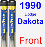 Front Wiper Blade Pack for 1990 Dodge Dakota - Hybrid