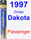 Passenger Wiper Blade for 1997 Dodge Dakota - Hybrid