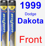 Front Wiper Blade Pack for 1999 Dodge Dakota - Hybrid