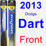 Front Wiper Blade Pack for 2013 Dodge Dart - Hybrid