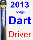 Driver Wiper Blade for 2013 Dodge Dart - Hybrid