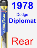 Rear Wiper Blade for 1978 Dodge Diplomat - Hybrid