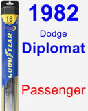 Passenger Wiper Blade for 1982 Dodge Diplomat - Hybrid