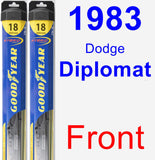 Front Wiper Blade Pack for 1983 Dodge Diplomat - Hybrid