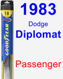 Passenger Wiper Blade for 1983 Dodge Diplomat - Hybrid