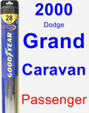 Passenger Wiper Blade for 2000 Dodge Grand Caravan - Hybrid