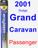 Passenger Wiper Blade for 2001 Dodge Grand Caravan - Hybrid