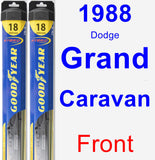 Front Wiper Blade Pack for 1988 Dodge Grand Caravan - Hybrid