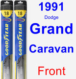 Front Wiper Blade Pack for 1991 Dodge Grand Caravan - Hybrid