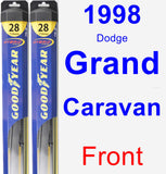Front Wiper Blade Pack for 1998 Dodge Grand Caravan - Hybrid