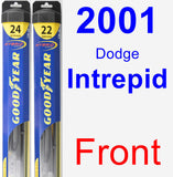 Front Wiper Blade Pack for 2001 Dodge Intrepid - Hybrid