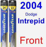 Front Wiper Blade Pack for 2004 Dodge Intrepid - Hybrid