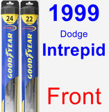 Front Wiper Blade Pack for 1999 Dodge Intrepid - Hybrid