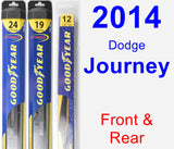 Front & Rear Wiper Blade Pack for 2014 Dodge Journey - Hybrid