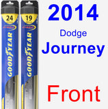 Front Wiper Blade Pack for 2014 Dodge Journey - Hybrid