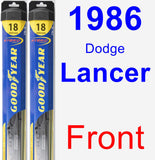 Front Wiper Blade Pack for 1986 Dodge Lancer - Hybrid