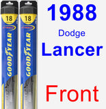 Front Wiper Blade Pack for 1988 Dodge Lancer - Hybrid