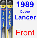 Front Wiper Blade Pack for 1989 Dodge Lancer - Hybrid