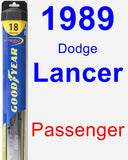 Passenger Wiper Blade for 1989 Dodge Lancer - Hybrid