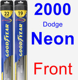 Front Wiper Blade Pack for 2000 Dodge Neon - Hybrid