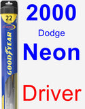 Driver Wiper Blade for 2000 Dodge Neon - Hybrid