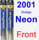 Front Wiper Blade Pack for 2001 Dodge Neon - Hybrid