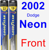 Front Wiper Blade Pack for 2002 Dodge Neon - Hybrid