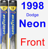 Front Wiper Blade Pack for 1998 Dodge Neon - Hybrid