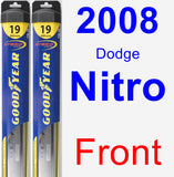 Front Wiper Blade Pack for 2008 Dodge Nitro - Hybrid