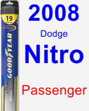 Passenger Wiper Blade for 2008 Dodge Nitro - Hybrid