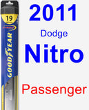 Passenger Wiper Blade for 2011 Dodge Nitro - Hybrid