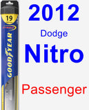 Passenger Wiper Blade for 2012 Dodge Nitro - Hybrid