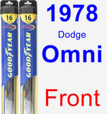 Front Wiper Blade Pack for 1978 Dodge Omni - Hybrid