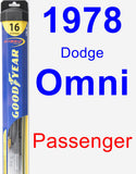 Passenger Wiper Blade for 1978 Dodge Omni - Hybrid