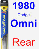 Rear Wiper Blade for 1980 Dodge Omni - Hybrid