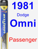 Passenger Wiper Blade for 1981 Dodge Omni - Hybrid