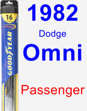 Passenger Wiper Blade for 1982 Dodge Omni - Hybrid