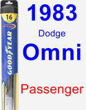 Passenger Wiper Blade for 1983 Dodge Omni - Hybrid