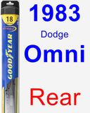 Rear Wiper Blade for 1983 Dodge Omni - Hybrid